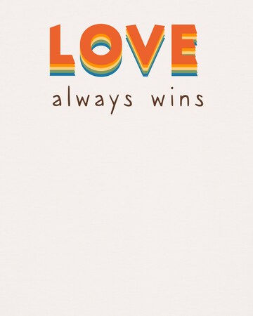 Maglietta ' Love always wins ' di Watapparel in bianco