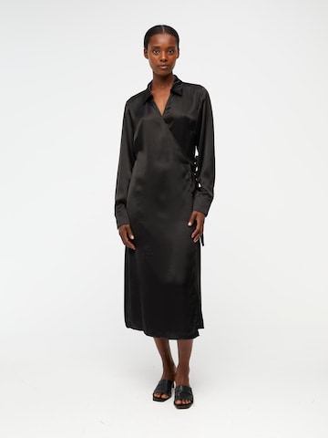 OBJECT Платье-рубашка 'Tania' в Черный: спереди