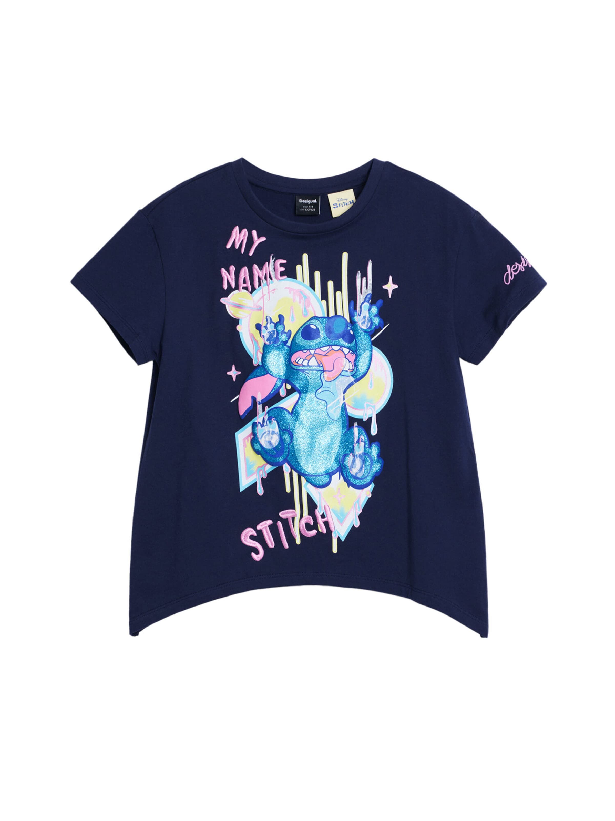 Desigual Póló 'Stitch' - kék: elől