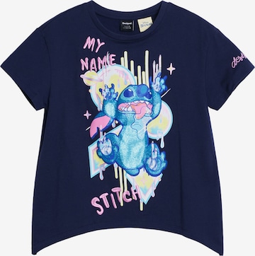 mėlyna Desigual Marškinėliai 'Stitch': priekis