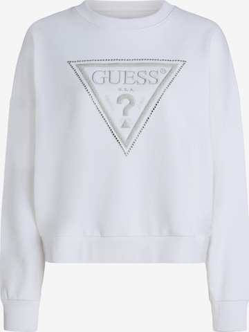 Bluză de molton de la GUESS pe alb: față