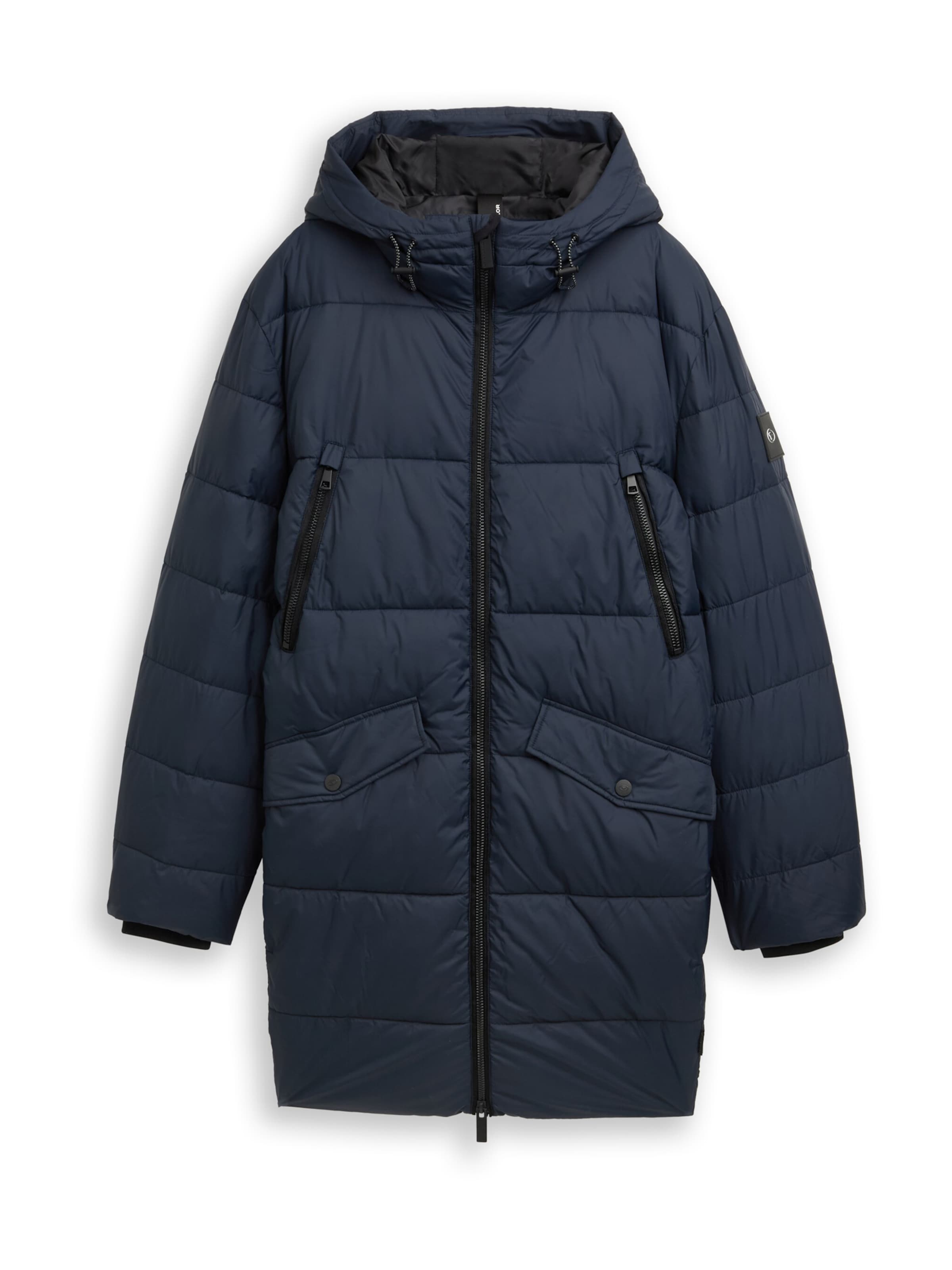 TOM TAILOR Pitkä talvitakki värissä sininen: etupuoli