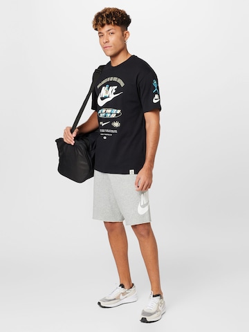 Nike Sportswear Широка кройка Панталон 'Club Alumni' в сиво