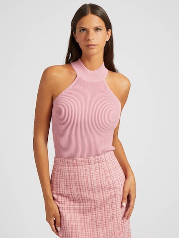 GUESS Knitted Top in Pink: front
