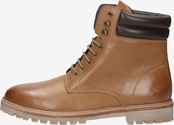 SANSIBAR Lace-Up Boots in Brown