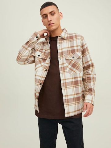 JACK & JONES Between-Season Jacket 'Mark' in Brown: front