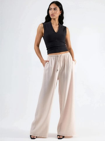 Busem Wide Leg Hose in Beige