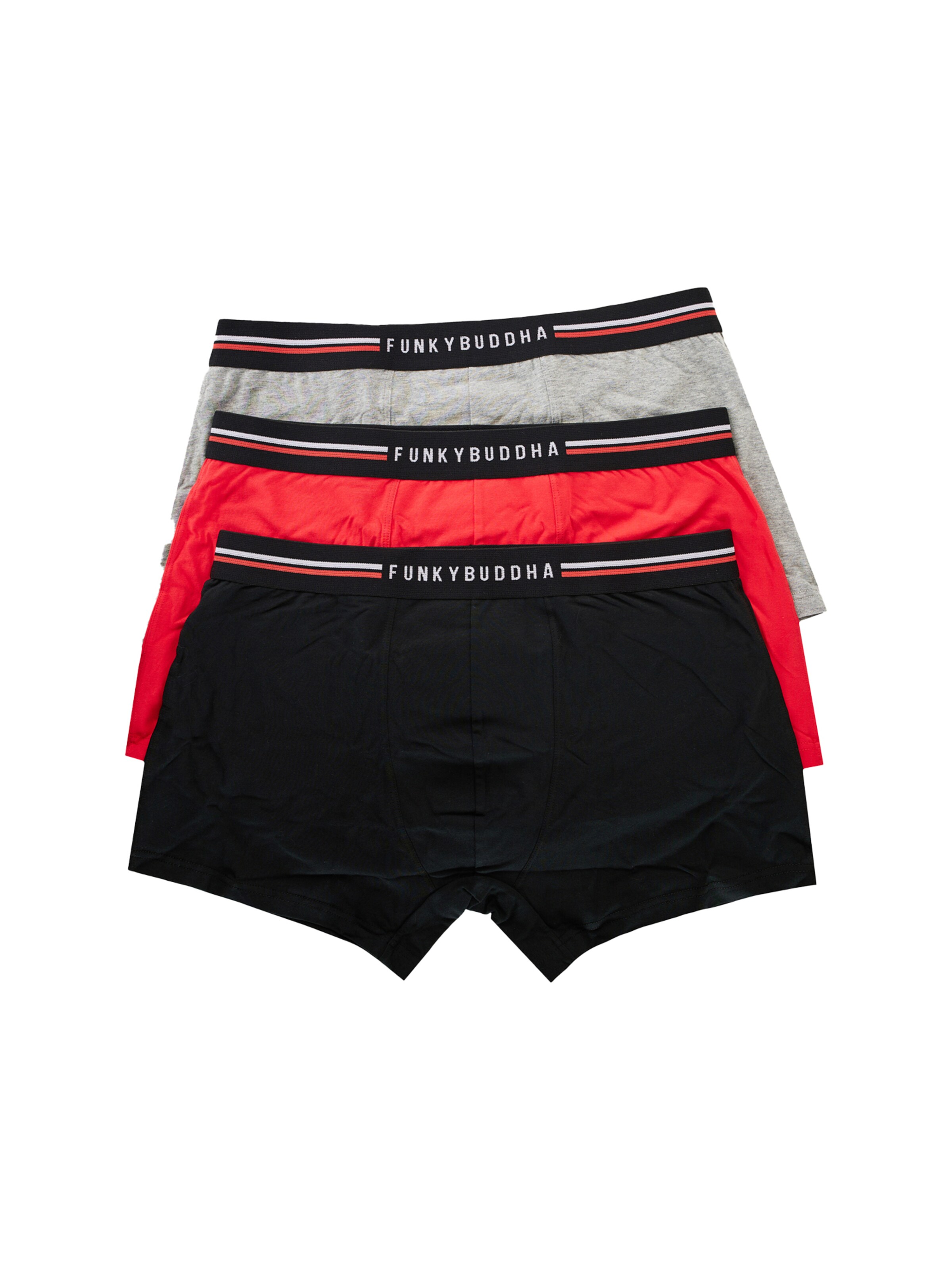 Funky Buddha Boxershorts i blandade färger: framsida