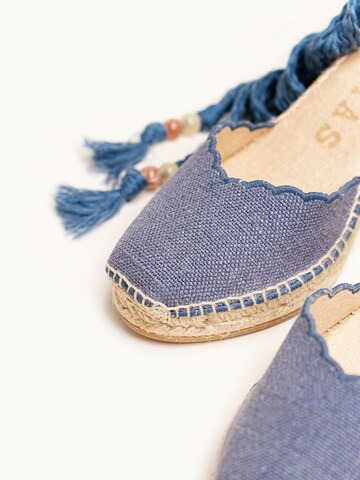 Alhamas Sandal 'Alpargata Cuña' in Blue