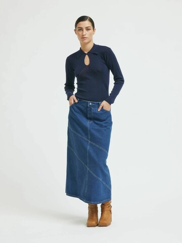 Résumé Sukně 'Claire' – modrá