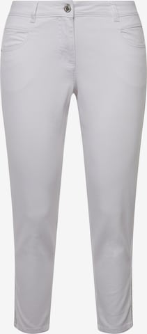 Coupe slim Pantalon MIAMODA en blanc : devant