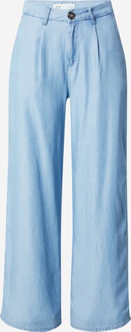 JDY Wide leg Trousers with creases 'JASPER' in Blue: front