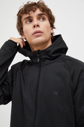 North Bend Fleecejacke 'Bartos' in Schwarz