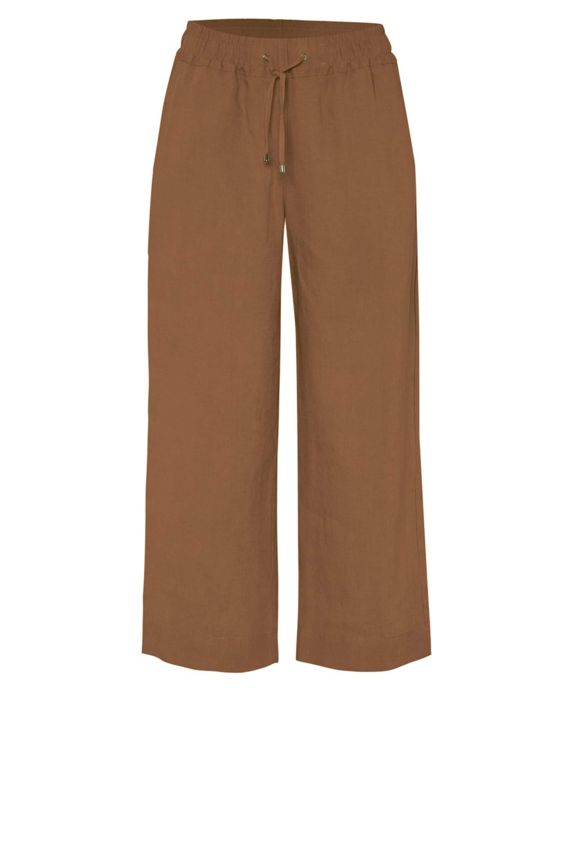 TONI Wide Leg Hose in Braun: Vorderseite