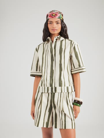 MM by Max Mara Blouse 'PALLORE' in Green: front