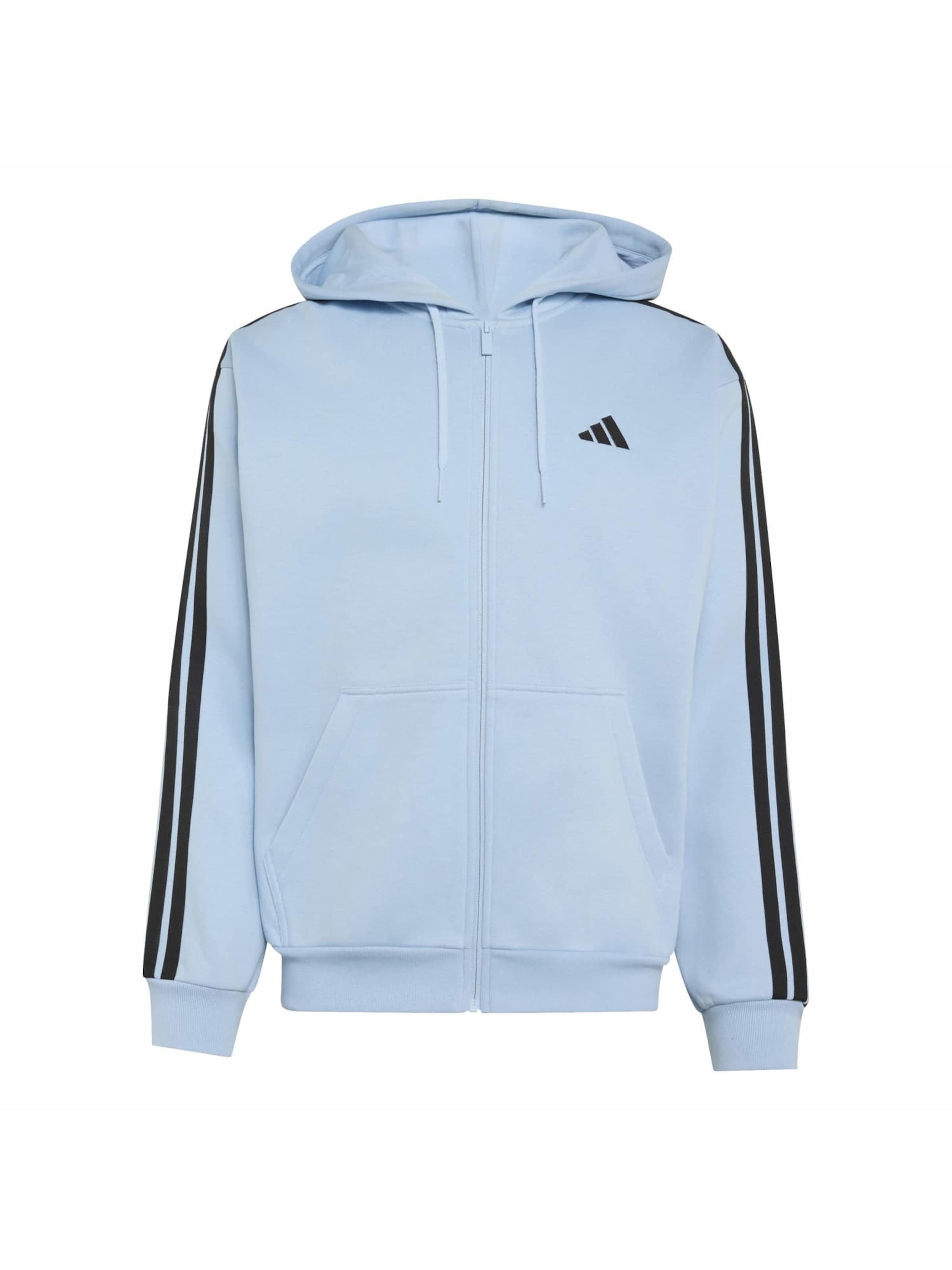 ADIDAS SPORTSWEAR - Sudadera con cremallera deportiva en azul: frente