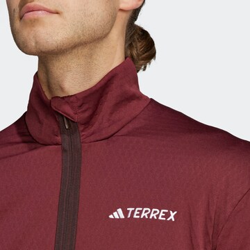 ADIDAS TERREX Athletic Fleece Jacket in Red