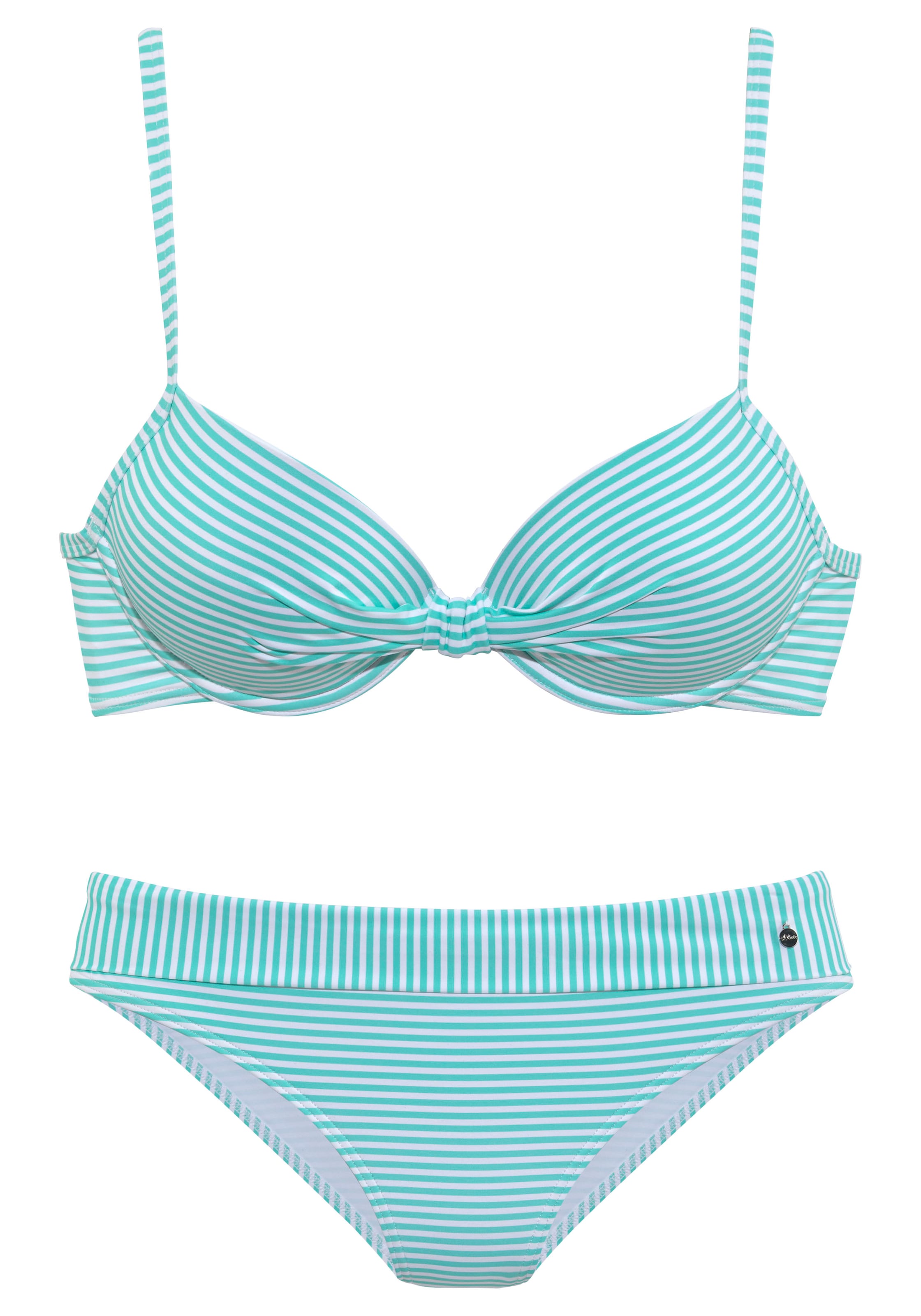 Push-up Bikini s.Oliver en vert : devant