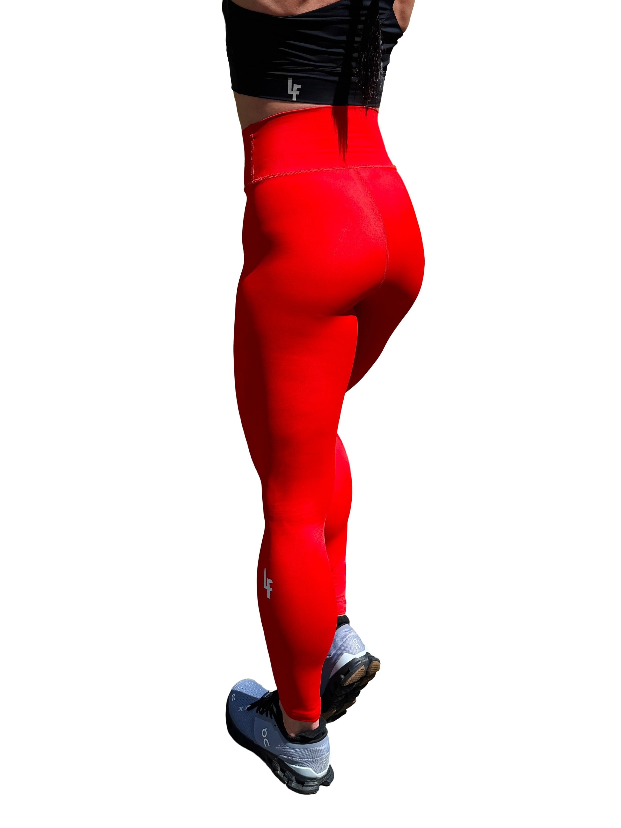 LUXFEEL - Skinny Leggings 'Legging YourSelf' en rojo: frente