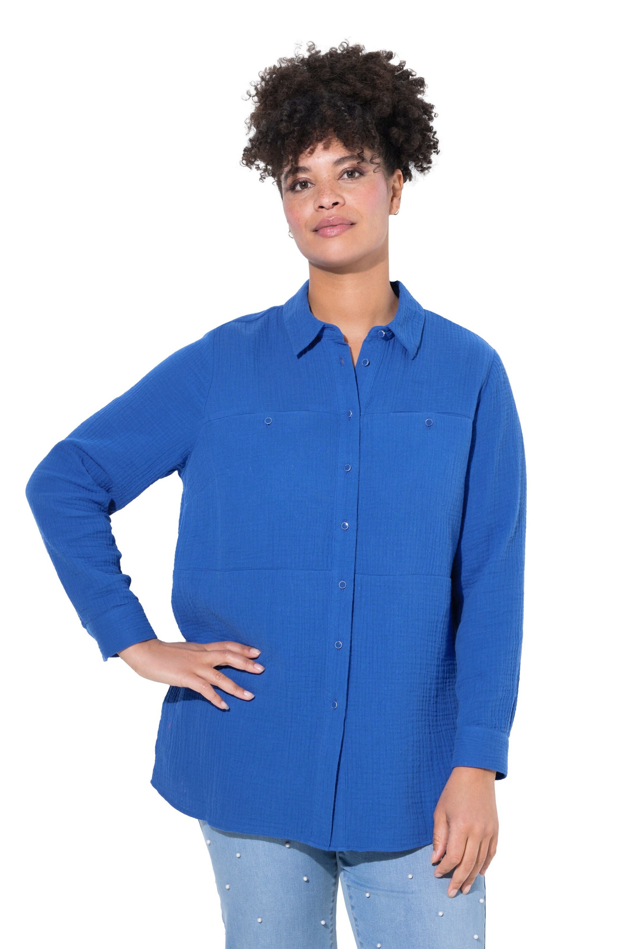 MIAMODA Blouse in Blauw: voorkant