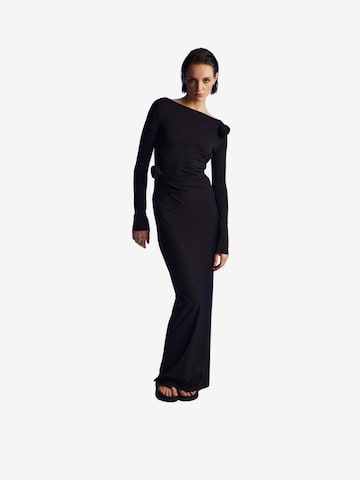 NOCTURNE - Vestido em preto: frente