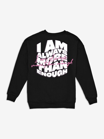 ABOUT YOU DROP Sweatshirt 'Always Enough' in Zwart: voorkant