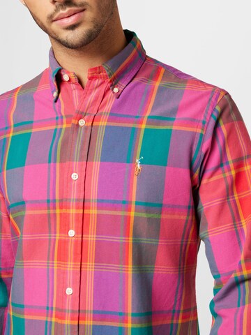 Polo Ralph Lauren Слим Рубашка в Ярко-розовый