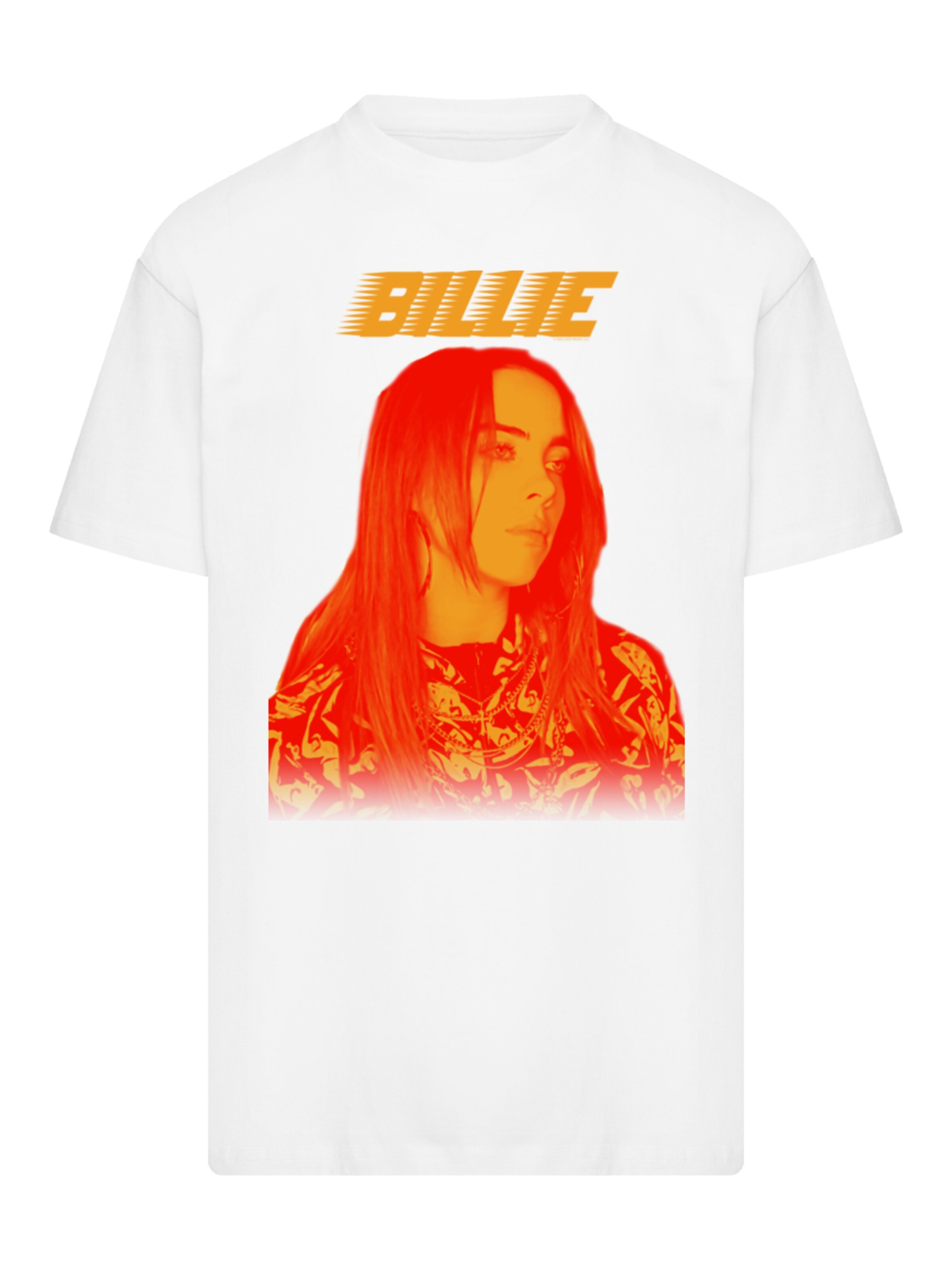 T-Shirt 'Billie Eilish' F4NT4STIC en blanc : devant