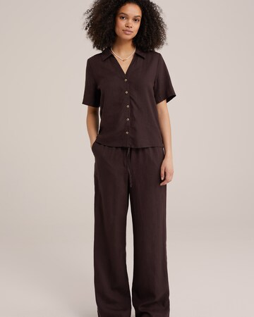 Wide Leg Pantalon WE Fashion en marron