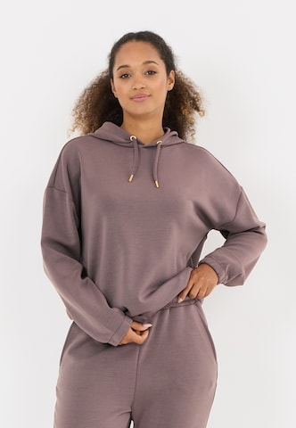 Athlecia Sports sweatshirt 'NAMIER W' in Brown: front