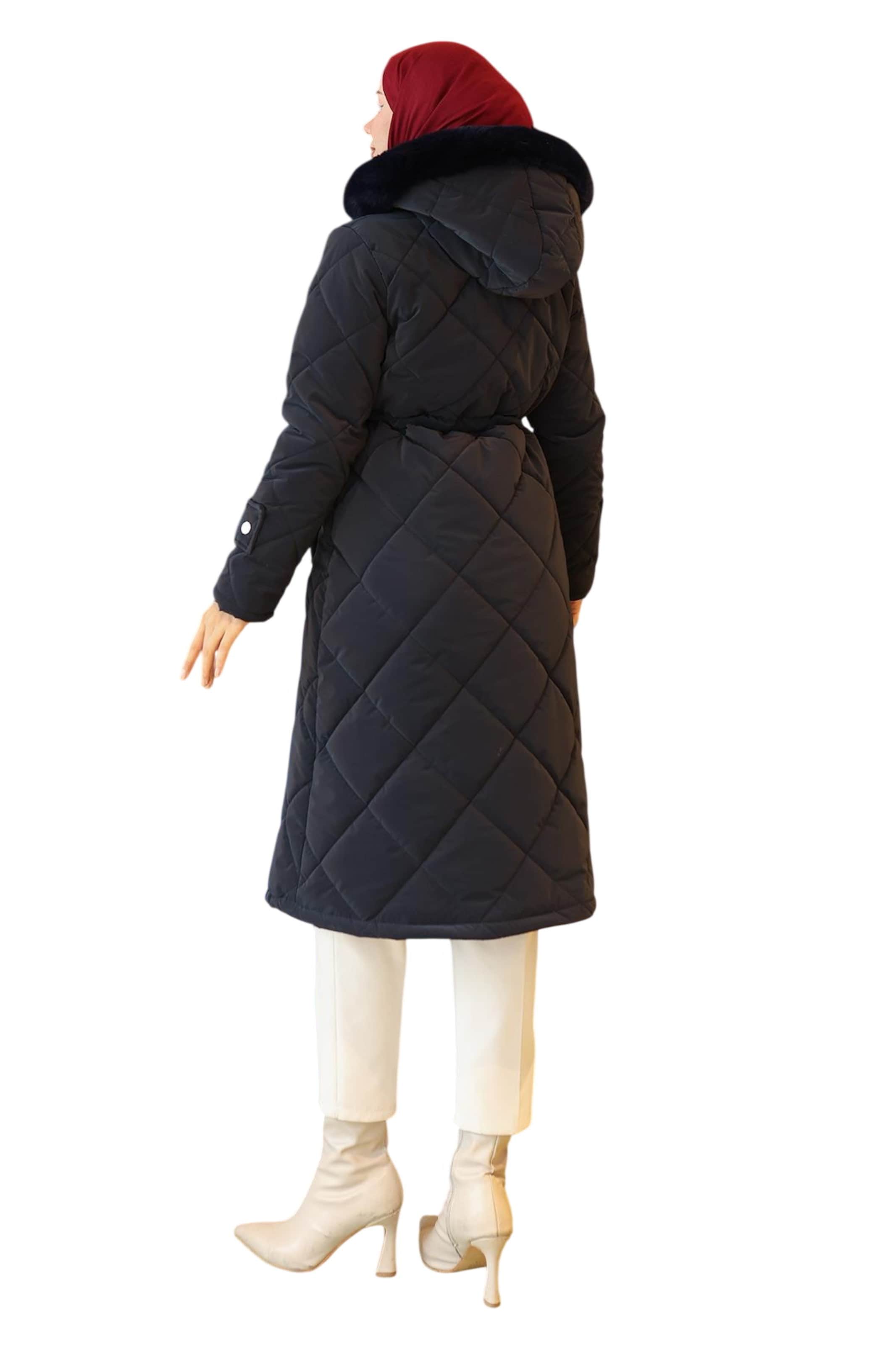 MODAMIHRAM Mantel in Schwarz