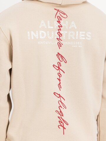 ALPHA INDUSTRIES Sweatshirt i beige