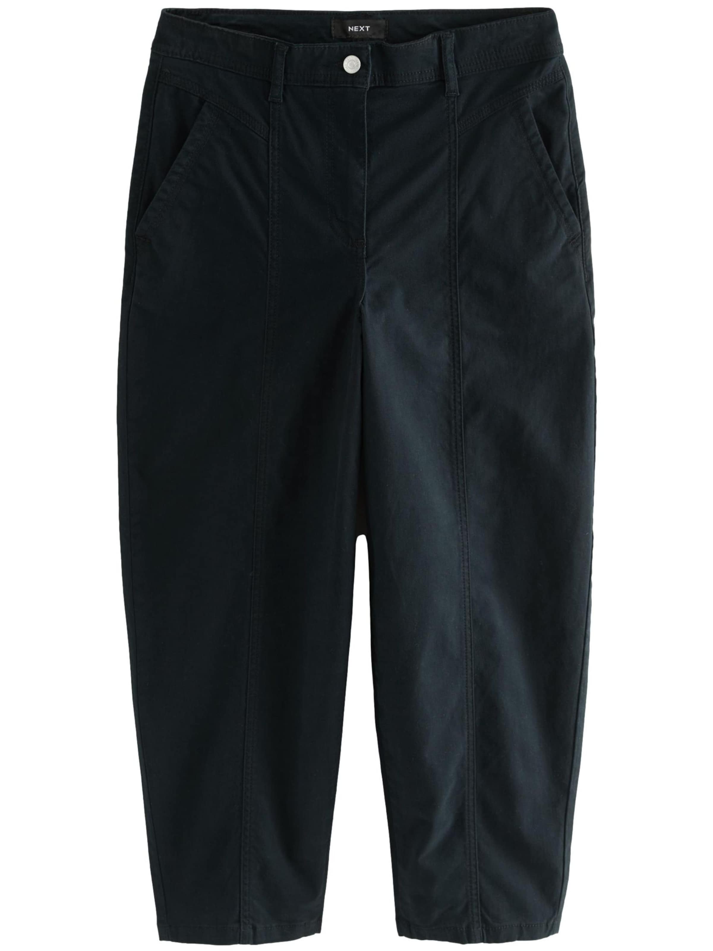 Next Ohlapna forma Chino hlače | črna barva: sprednja stran