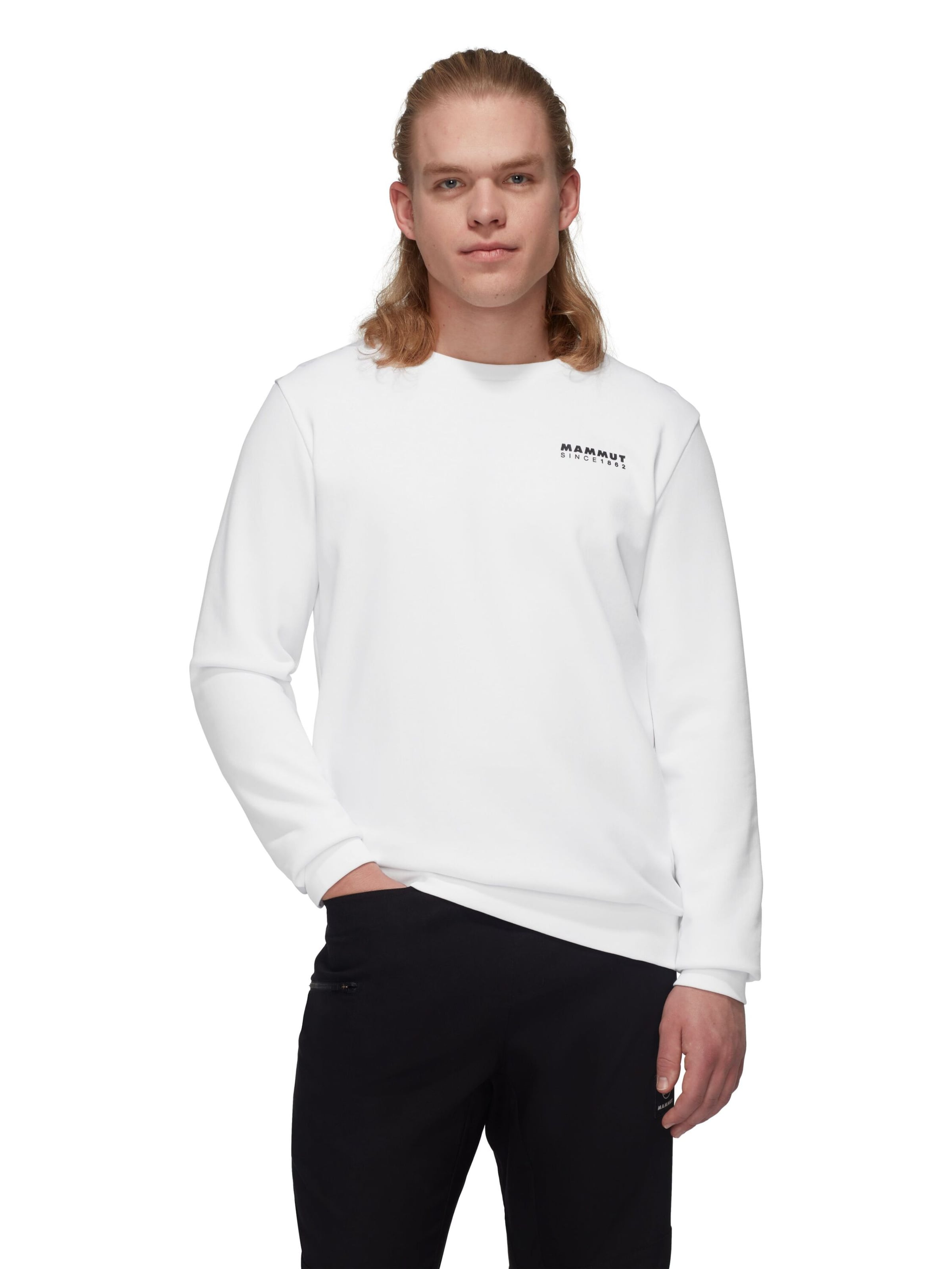 MAMMUT Athletic Sweater in White: front