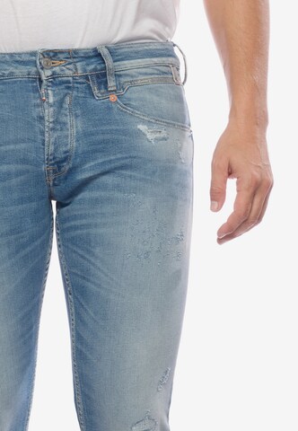 Le Temps Des Cerises Slimfit Jeans in Blauw