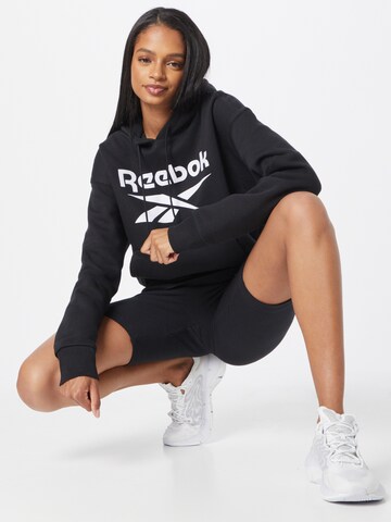 Bluză de molton de la Reebok pe negru