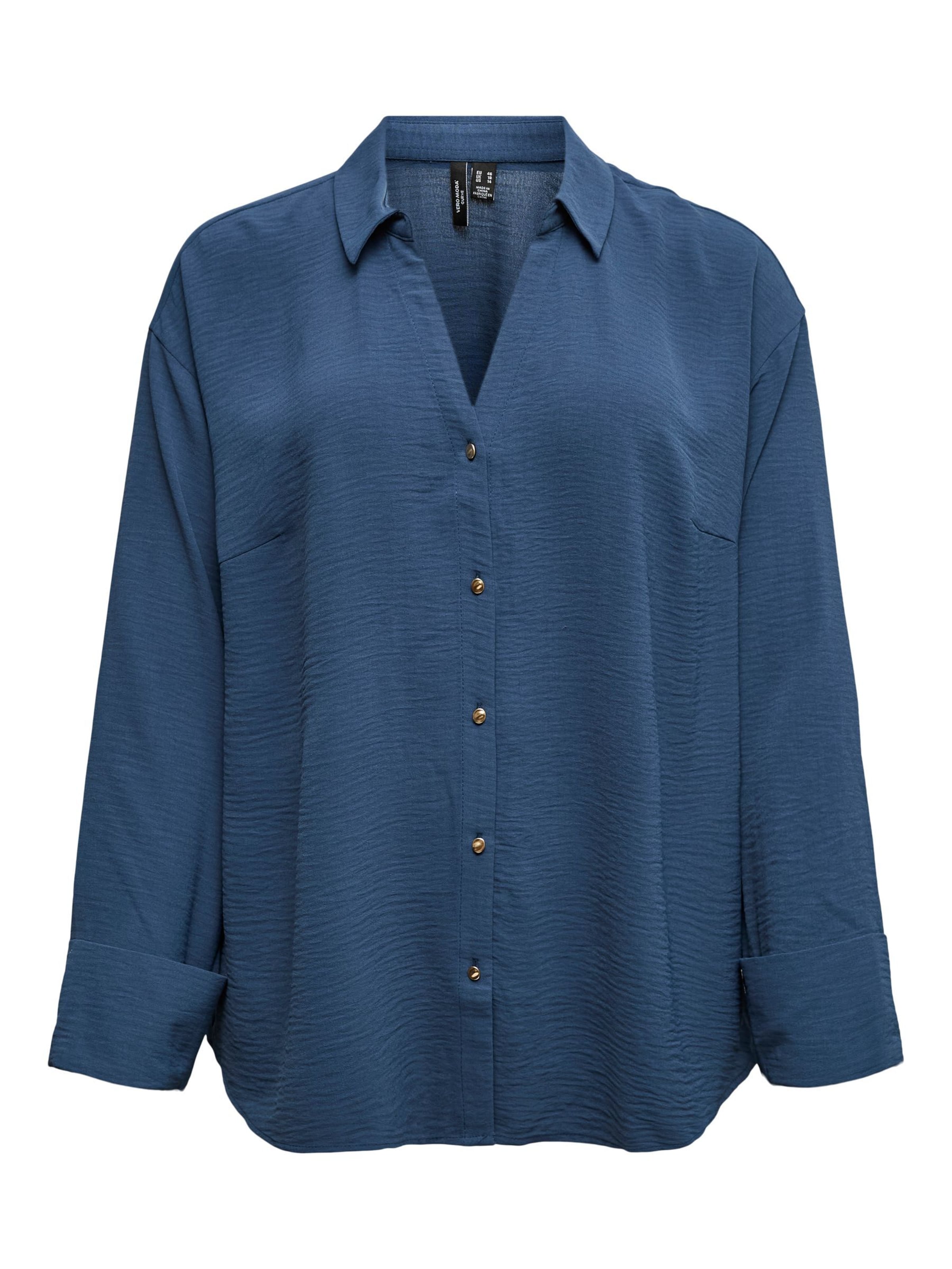Camicia da donna 'VMCizzy' di Vero Moda Curve in blu: frontale