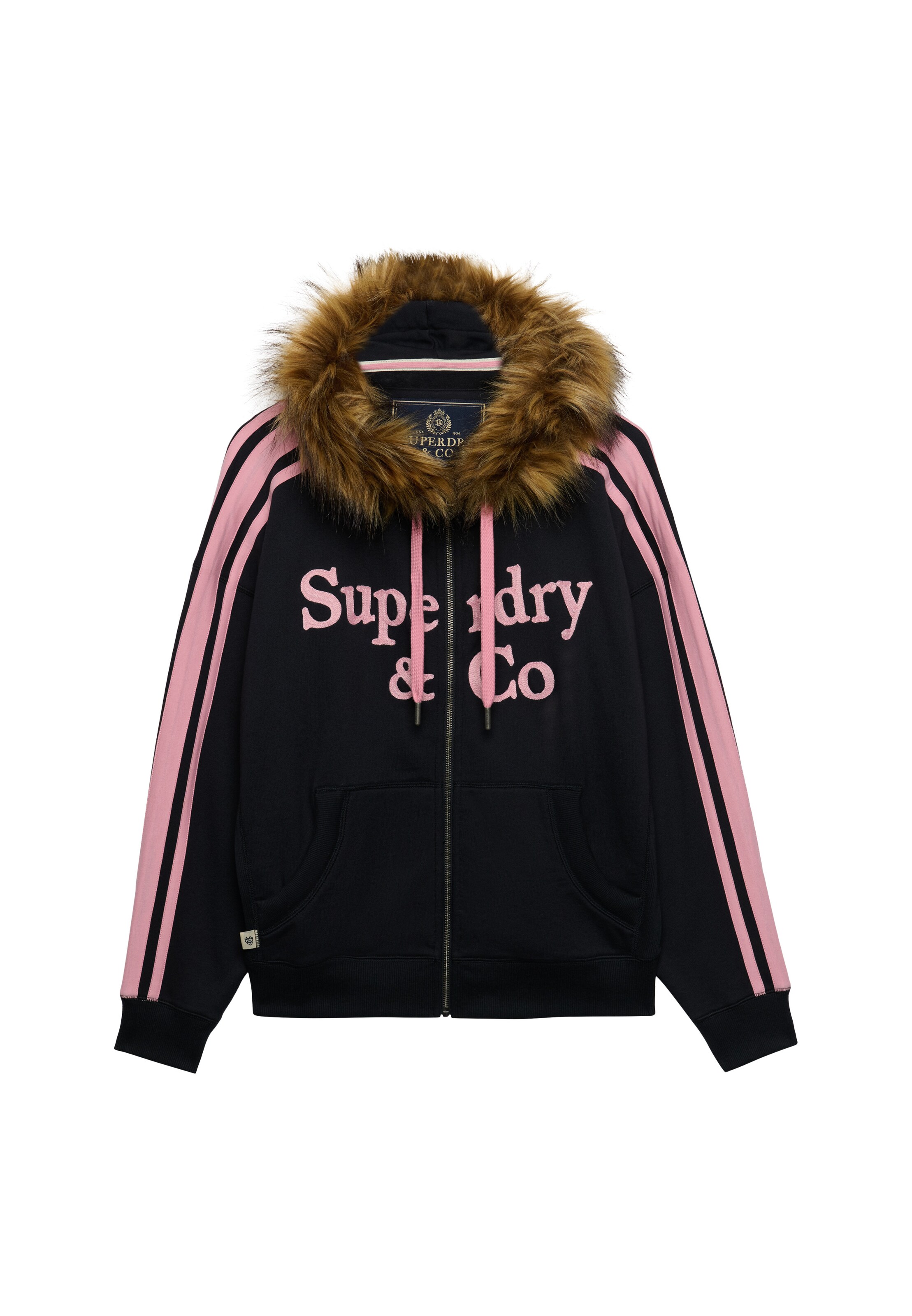 Superdry & Co Sweatvest in Blauw: voorkant