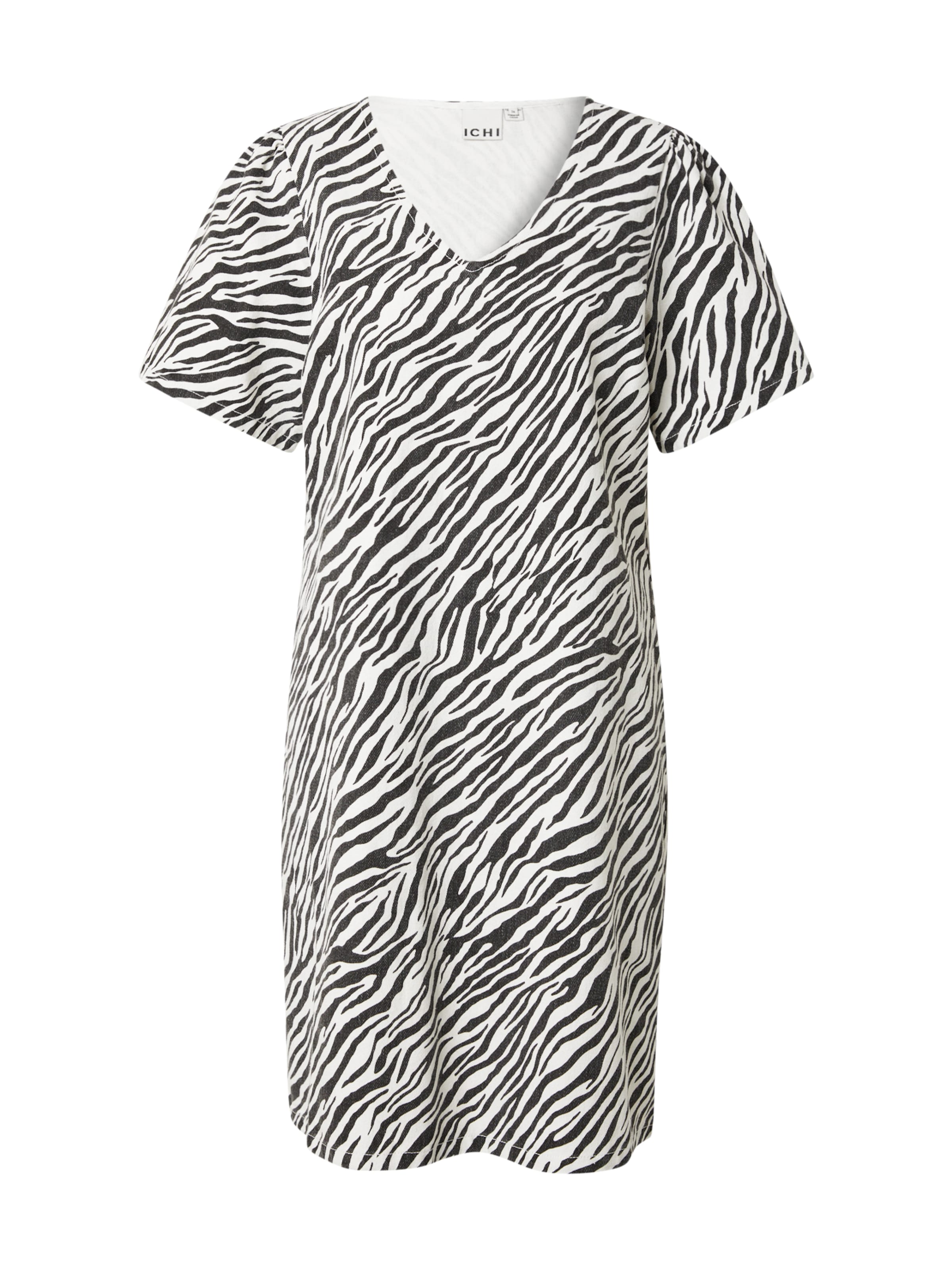 Robe &#x27;IH ZEBRA&#x27; ICHI en noir : devant