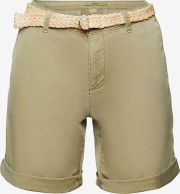 Regular Pantalon chino ESPRIT en vert : devant