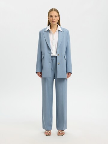 SELECTED Široke hlačnice Hlače na rob 'SLFRITA' | modra barva