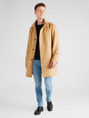 BOSS Between-seasons coat 'Hyde Standup' in Beige