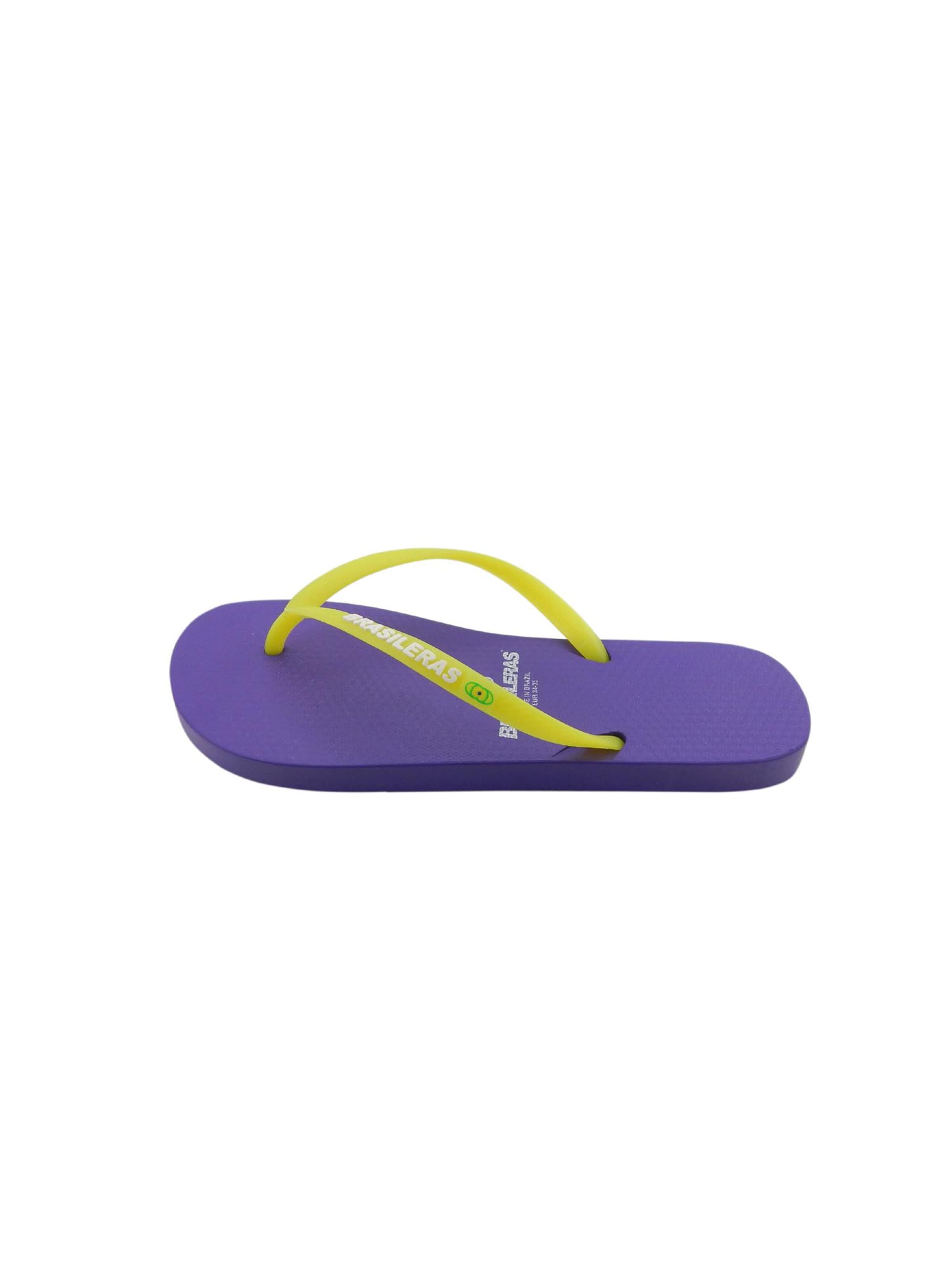Brasileras - Sandalias de dedo 'Neon W' en lila: frente