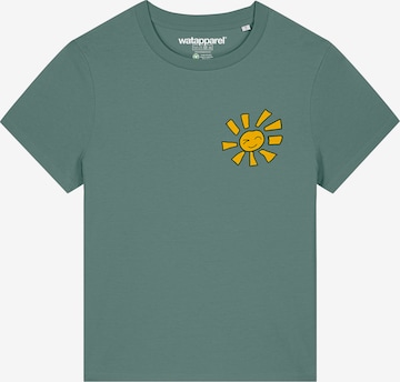Watapparel Shirt 'Sonne, Sommer, Sonnenschein' in Groen: voorkant