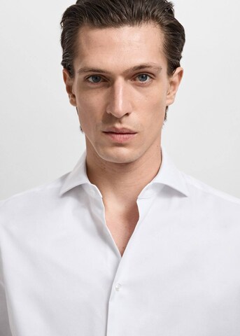 MANGO MAN Slim fit Button Up Shirt 'Masnou' in White
