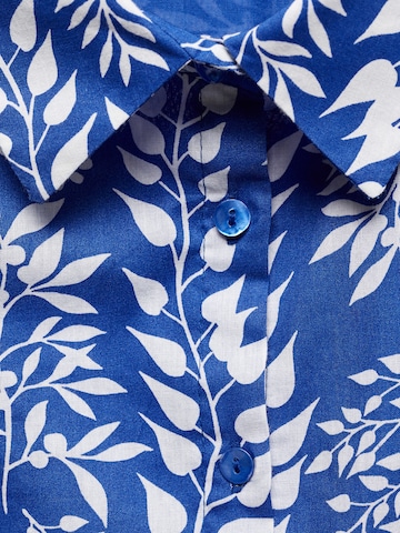 MANGO Košilové šaty 'Tropez' – modrá
