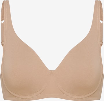 cfab (formerly creamy fabrics) BH 'Cotton Bügel BH ohne Pads' in Beige: voorkant