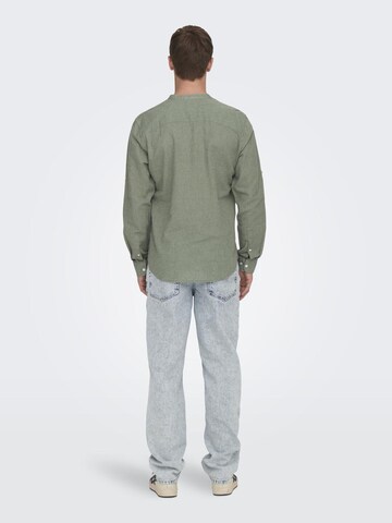 Slim fit Camicia 'Caiden' di Only & Sons in verde