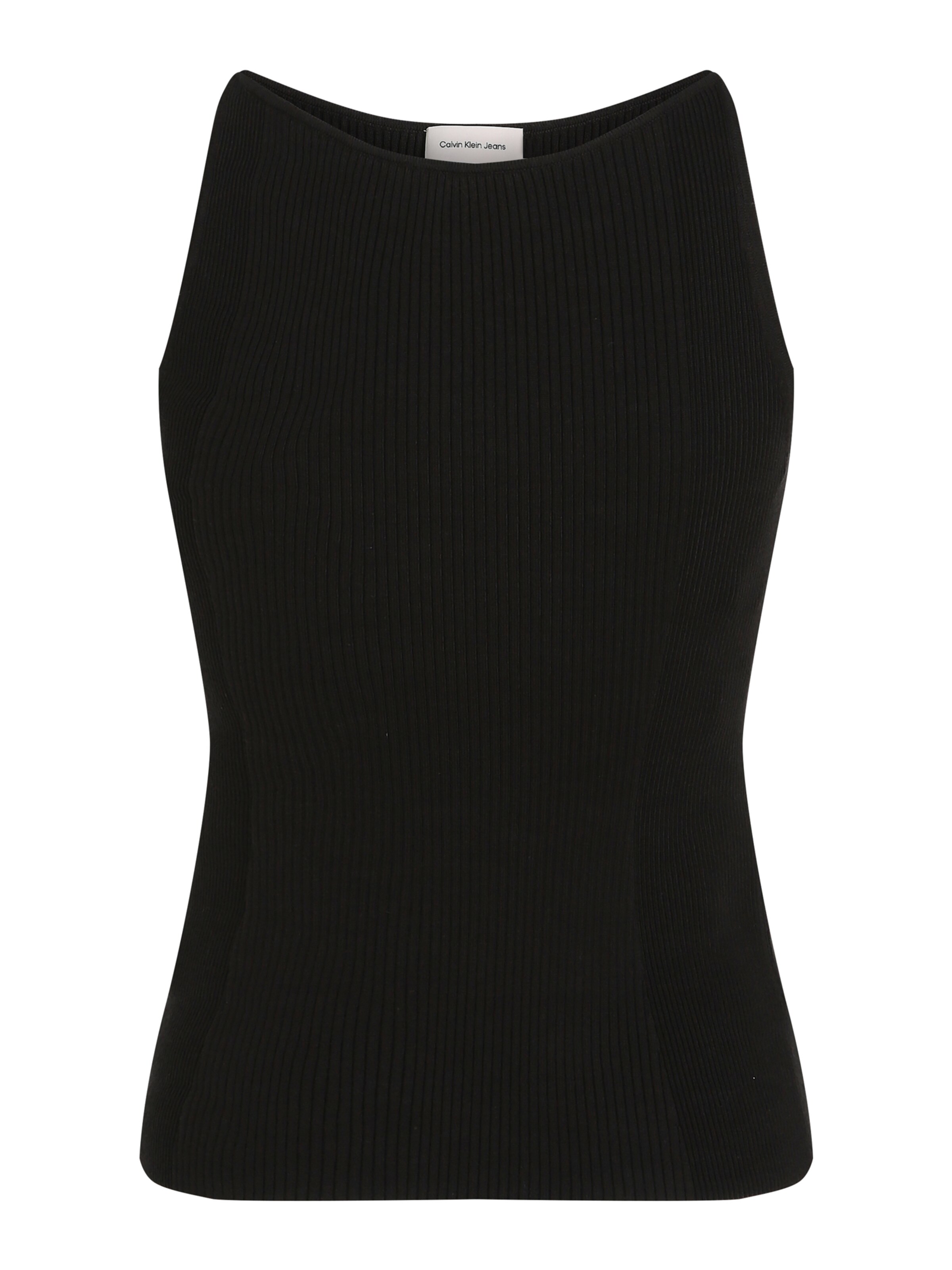 Calvin Klein Jeans Vyšívaný top - Čierna