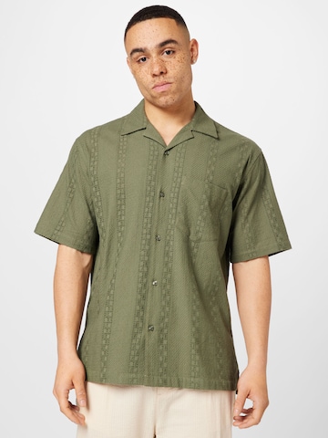 Samsøe Samsøe Regular fit Button Up Shirt 'EMERSON' in Green: front